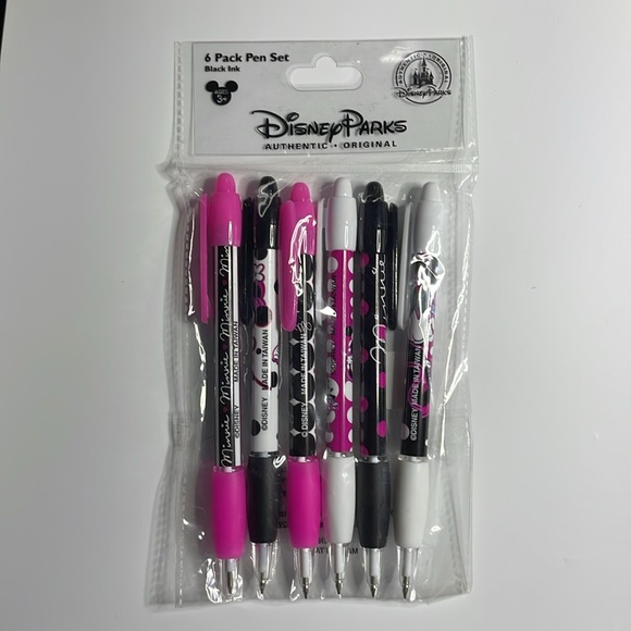 Disney Parks Authentic Minnie Mouse ballpoint pens, Set of 6 - black ink. - Picture 4 of 16